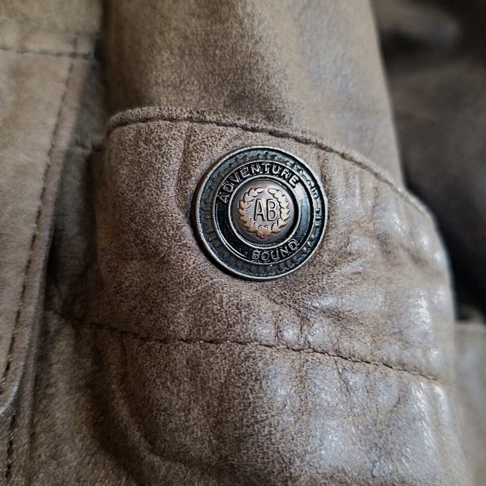 Vintage Leather Bomber Jacket with Thinsulate - Picture 8 of 9